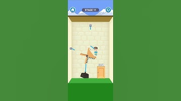 Rescue Cut Stage 11 - Rope Puzzle Game | Cut The Rope Carefully In Order To Rescue A Little Boy