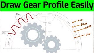 How to draw Gear profile by Approximate method in hindi |Engineering &poetry|