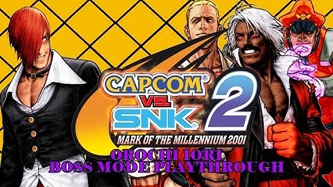 Capcom vs. SNK 2: Orochi Iori -Single Match- Boss Mode Playthrough (PS2)