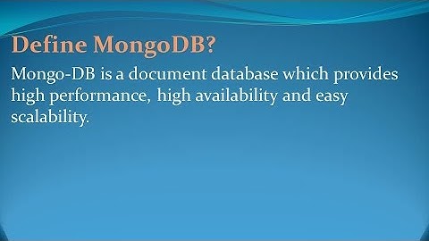 MongoDB Interview Questions and Answers for freshers and experienced– Part 1