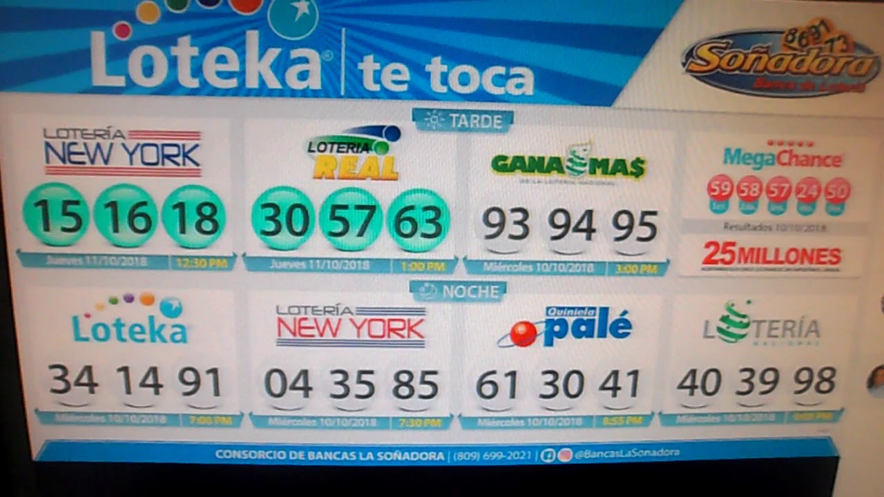 RESULTADOS LOTERIAS DOMINICANAS JUEVES 11 OCTUBRE 2018