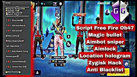 Free Fire Script Hack Obb47+Zygisk Aimbot Sniper fast switch Aimbot Esp Bypass Rank Working