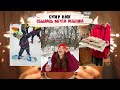 Vlog. Семейные выходные, пельмени и первый раз на сноуборде.