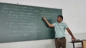 Introduction to Solution of system of Homogeneous Linear Equation by matrix Method