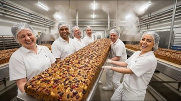 Inside the MASSIVE Fruitcake Factory Producing Holiday Cakes at Unreal Speed