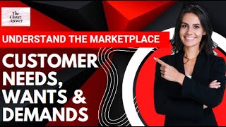 Understanding the Marketplace - Customer Needs, Wants and Demands