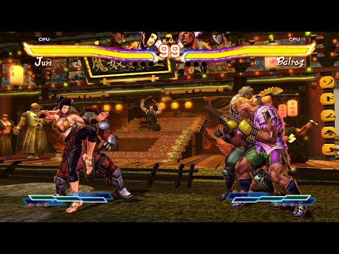 M Bison Juri Vs Balrog Vega Street Fighter X Tekken CPU Vs CPU