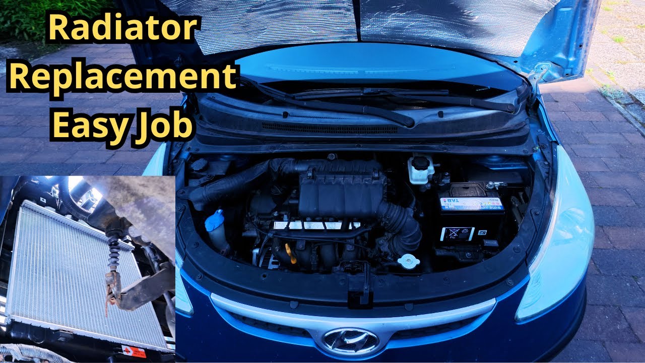 Radiator Replacement Hyundai i10 2009. WITHOUT REMOVING FRONTBUMPER.