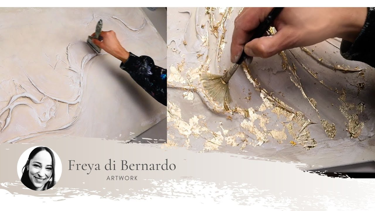 WOW! Bring deine Acrylmalerei zum strahlen! Kunst mit Blattgold und Strukturpaste auf Leinwand