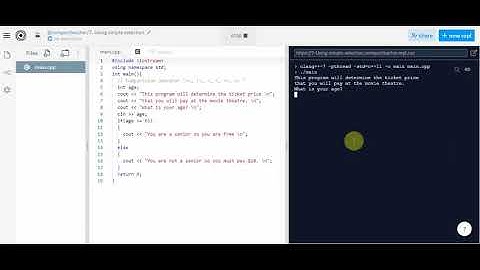 Video 6  -  Using IF ELSE in C++