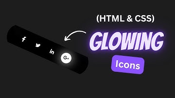 GLOWING SOCIAL MEDIA ICONS USING HTML & CSS || B CODER
