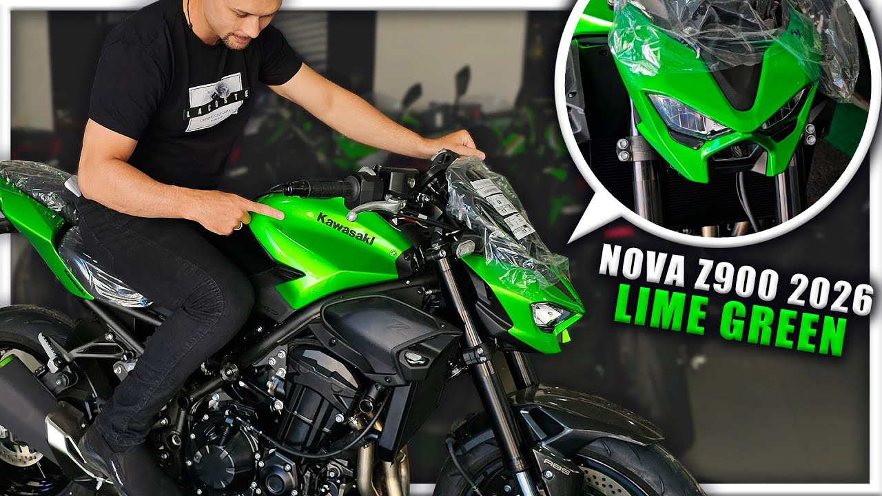 CHEGOU A NOVA Z900 2026 LIME GREEN - TODOS OS DETALHES