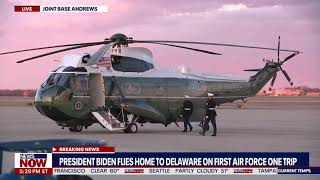 President Biden Flies Home To Delaware On First Air Force One Trip | NewsNOW from FOX