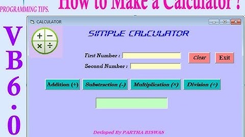 How to make a calculator software using vb 6.0 with full source code
