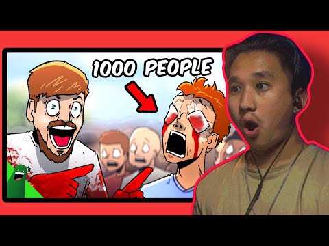 I WATCHED Mr Beast Blinds 1,000 People ANIMATION BY @AvocadoAnimations