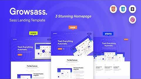 Growsass - Startup Agency and SasS Landing Page Template | Themeforest Website Templates and Themes