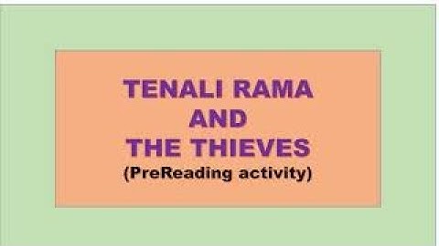TENALI  RAMA AND THE THIEVES