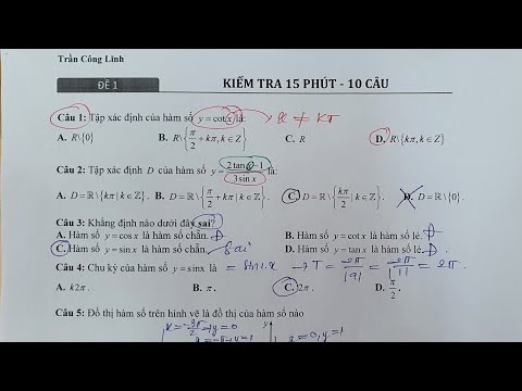 Video Đề 1 - Kiểm tra 15 phút - Lượng giác - Toán 11 - YouTube