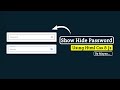 Password Hide & Show Feature Using HTML, CSS & JavaScript | MayanCoders