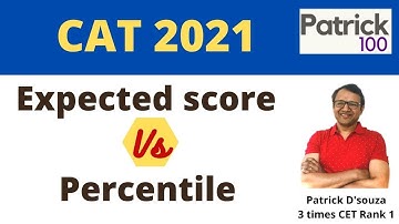 CAT21 Expected Score Vs Percentile?  | Patrick Dsouza | 6 times CAT 100%iler