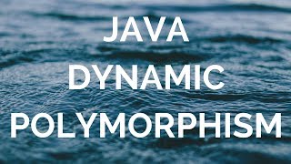 java dynamic polymorphism (manohar academy)