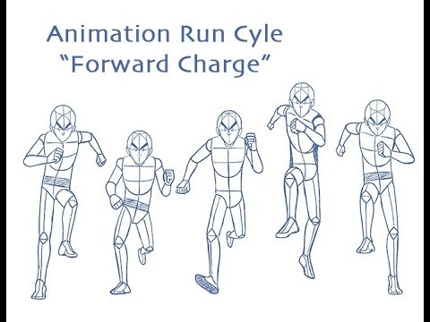 Animation Run Cycle (front) 'Forward Charge' - YouTube