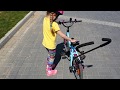 DECATHLON rower 16" i uchwyt nożyce do nauki jazdy dla dziecka - szybka nauka jazdy na rowerze