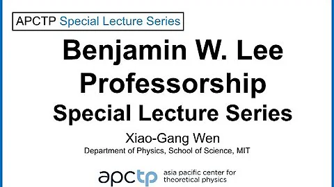 [APCTP Special Lecture Seires] 10.13(Thu.) Benjamin W. Lee Professorship Special Lecture Series - DayDayNews