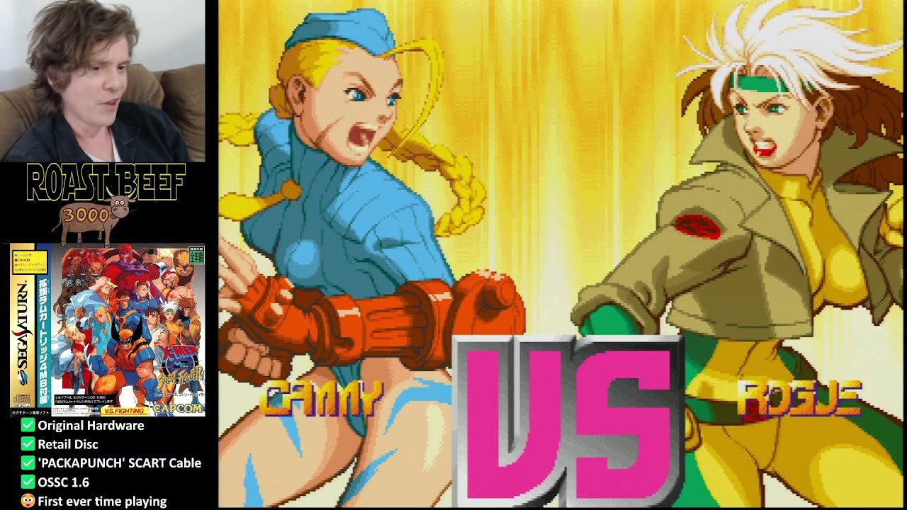 X-Men vs Street Fighter [SEGA SATURN] Rogue/Cammy full playthrough