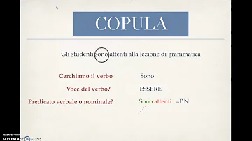 Cosa è la copula in analisi logica?