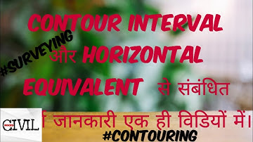 Contour Interval |  Horizontal equivalent | Aditya Gupta |Civil Rocks | Surveying | Contour
