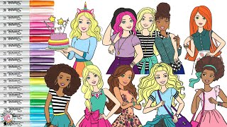 Barbie and Friends Coloring Book Compilation Barbie Ken Nikki Summer Teresa Daisy and Renee