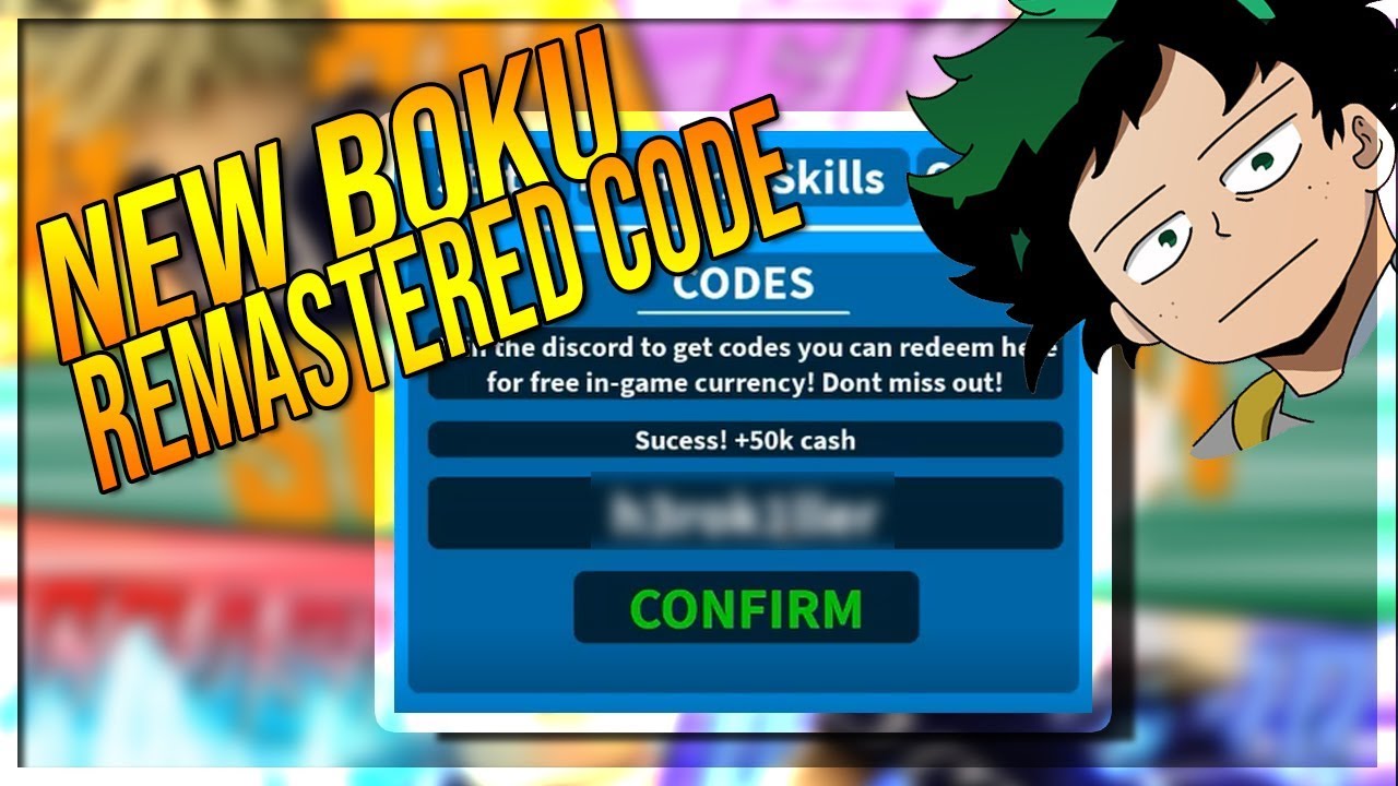 Codes For Boku No Roblox Remastered Today