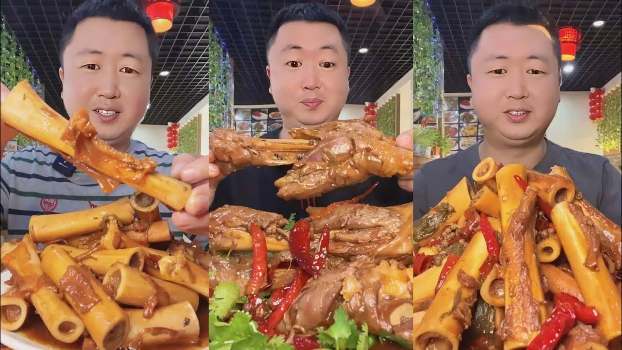 Asmr Chinese Bone Marrow Mukbang | 중국골수 먹기 먹방 | 중국먹방/골수먹방/골수먹기 먹방 | 쇠고기골수 먹방 | 중국음식 먹기 쇼