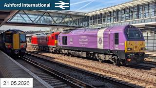 *Light Engine Class 67 + 92* Trains at Ashford International - 21.05.2026