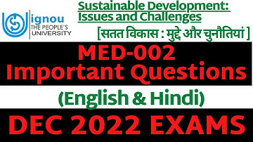 MED-002 Important Questions For December 2022 Exams | English & Hindi Medium | IGNOU | MPS |