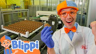 blippi and the chocolate factory blippis stories and adventures for kids moonbug kids