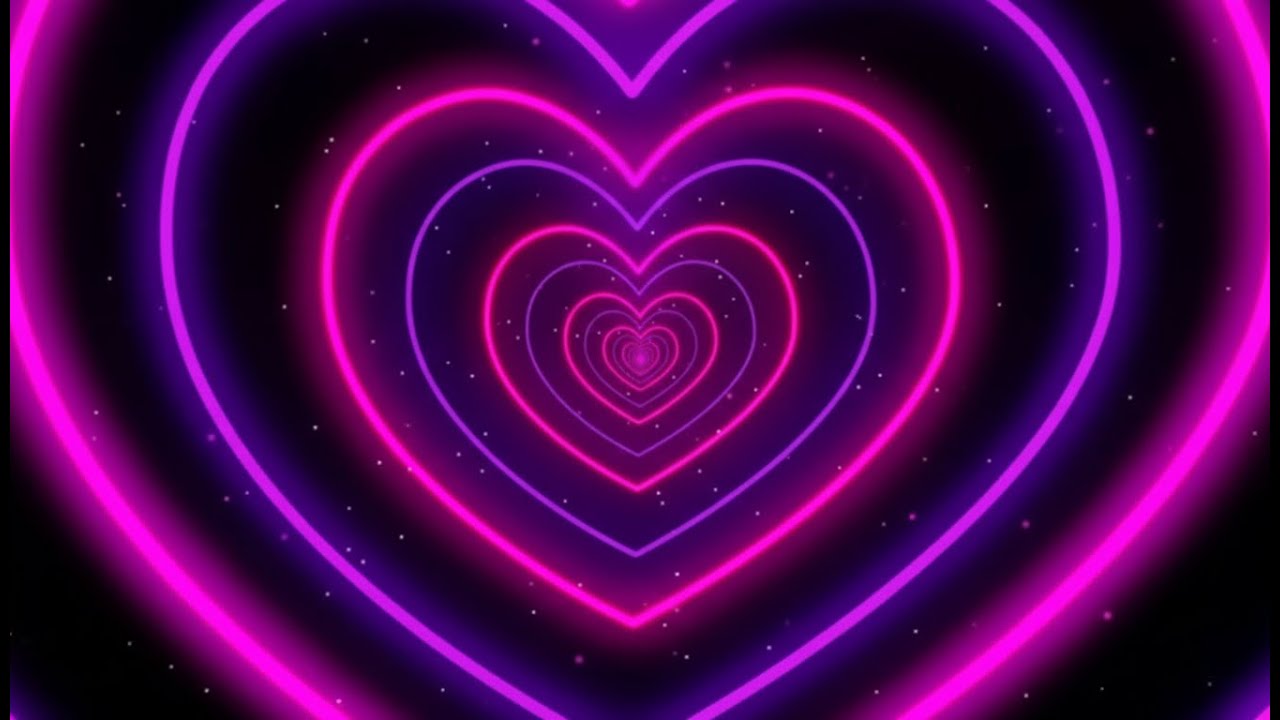 Love Heart Tunnel💖Pink Purple Heart Background Screensaver Tunnel Graphics Love in Motion