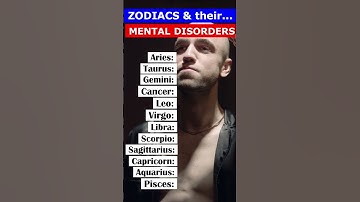 Zodiac Signs with Disturbing MENTAL DISORDERS #zodiac #astrology