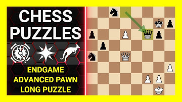 Chess Puzzles to Practice. Themes: Endgame, Advanced pawn, Long puzzle. Learn Chess