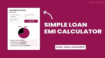 EMI Calculator with Chart.js | How to Create a Loan EMI Calculator using HTML, CSS & JS