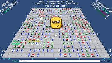 Record Time on 23x23 Minefield in 04:14 by Tweezim - MineSweeper For Twitch (MSFT) - Click Edition