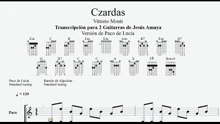 Czardas - Paco de Lucía feat - Tablatura por Jesús Amaya... chords