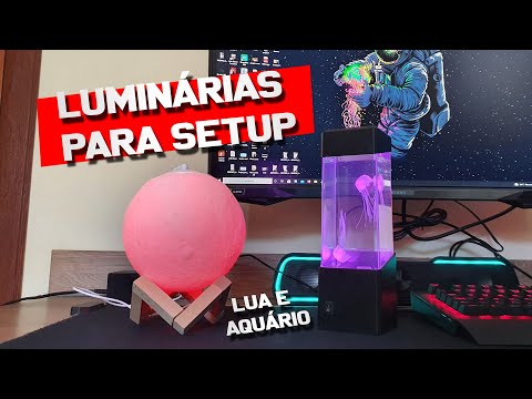 Melhorando o Setup com luminárias [aquário de aguas vivas e lua RGB]