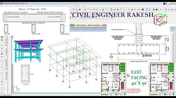 Building design G+1 in  STAAD PRO V8i Software II With plinth beams and Foundation II by RAKESH