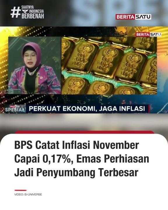 BPS Catat Inflasi November Capai 0,17%, Emas Perhiasan Jadi Penyumbang Terbesar #beritasatu