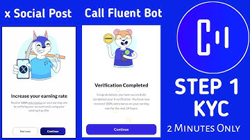 100% free booster by Call Fluent KYC  | x post verification kyc step by step || call fluent bot KYC