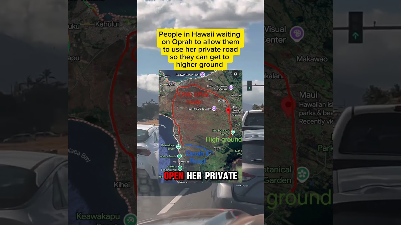 Oprah finally allowed people to use her private road in Hawaii to flee tsunami 