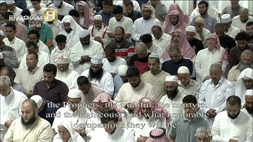 الشيخ عبدالله الجهني يحلق ويبدع ويتألق بآيات من سورة النساء من ليلة ٤ رمضان ١٤٤٠ هـ
