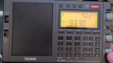 Tecsun PL-990x Shortwave ATS scan International broadcast band with comments on W6LVP loop antenna